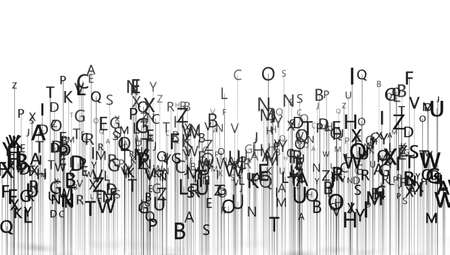 3d illustration.Concept of creative writing and literature.The power of words and language.の写真素材