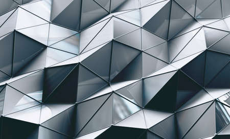 Abstract background of technology and science. Mesh or net with lines and geometric shapes detail.3d illustration.の写真素材