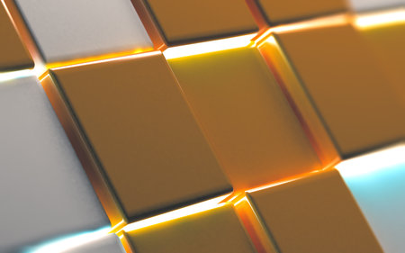 Abstract image of cubes background in orange toned.
