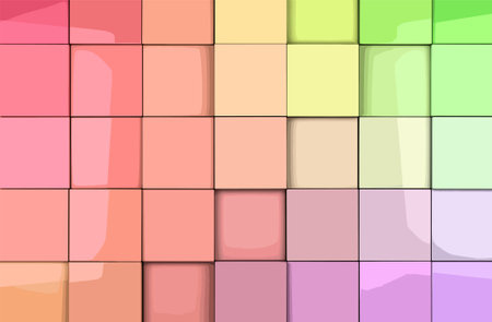 Colorful abstract tiles cubes backgroundのイラスト素材