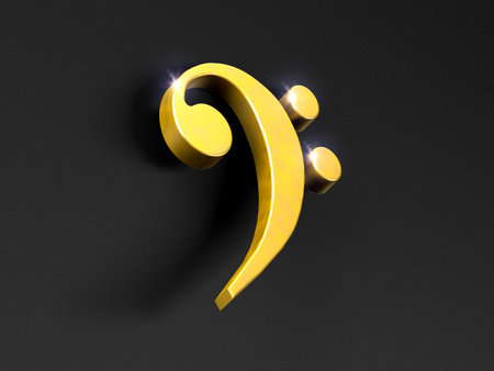 Song and melody concept. Bass clef.の写真素材