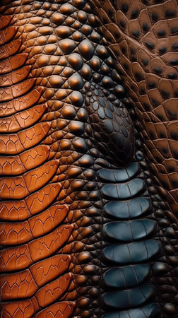 Crocodile or reptile skin texture.Ai generated.の素材