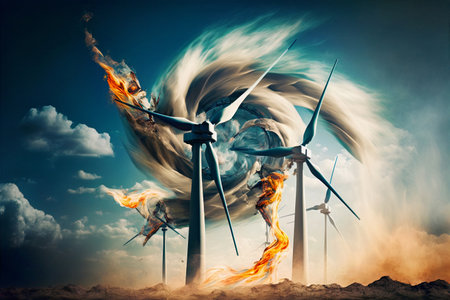 Engineering and new forms of energy. Science and technology of the future applied to new energy sources. Ai generated.の素材