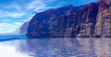 Scenery landscape in Canary island.Sea and beach.の写真素材