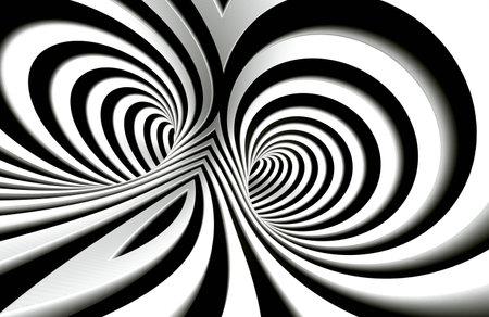 Abstract tunnel or infinite hole in concept of vertigoの写真素材