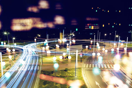 Autonomous car and AI assistance. Driverless car. Self driving vehicle.の写真素材