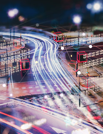 Autonomous car and AI assistance. Driverless car. Self driving vehicle.の写真素材