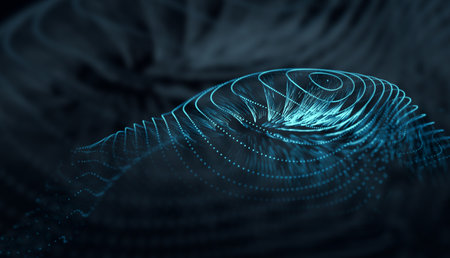 Wallpaper of tech concept pattern and big data structure.Net and source code.の写真素材