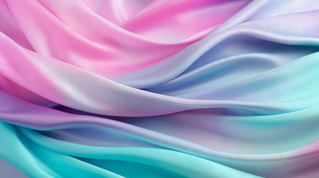 Abstract satin fabric background with soft pastel waves. Gradient colors. For the design of applications or products.の写真素材