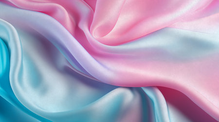 Abstract satin fabric background with soft pastel waves. Gradient colors. For the design of applications or products.の写真素材