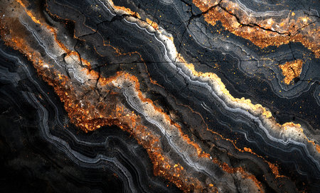 Gold and black patterned natural of dark gray marble texture.Black marble gold pattern luxury.