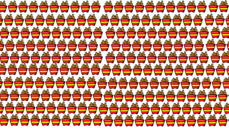 Texture icon Illustration of box with french friesの写真素材