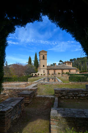 Convent of San Francisco (currently Parador of the city) in Alhambra, (Granada, Spain)の写真素材