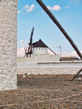 Don Quixote windmills in Campo de Criptana Ciudad Realの写真素材