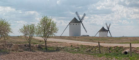 Don Quixote windmills in Campo de Criptana Ciudad Realの写真素材