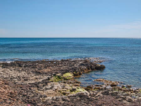 Mediterranean sea at Pilar de la Horadada beachの写真素材