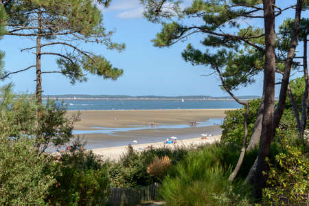 Beach in Summer in european touristic areaの写真素材