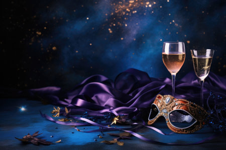 New year's eve party background or theme, for party or celebration announcement, greeting cards. AI generated imageの素材