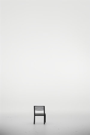 Black chair isolated on white background. Minimalistic design. 3d renderの素材