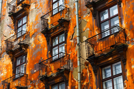 Detail of an old building in the Old Town of Prague, Czech Republicの素材