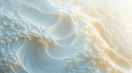 The image is a beautiful representation of a wave, with its peaks and troughs captured in a way that makes it look like a work of art. The colors are soft and calming. AI generatedの素材