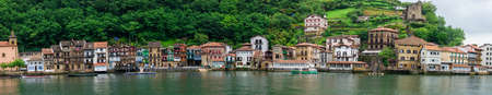 Panoramic view of Pasajes de San Juan in the port of Pasajes in the Cantabrian seaのeditorial素材