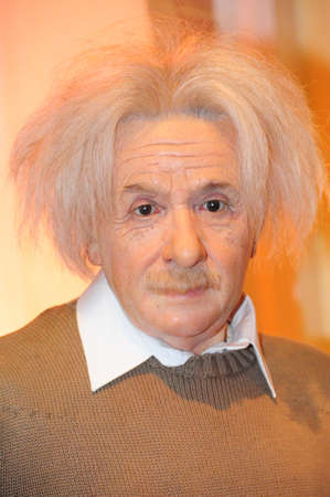 Albert Einstein - wax figure at Madame Tussauds in londonのeditorial素材