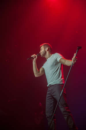 Pablo Alboran Live Tour Terral 2015 Lisbon Portugalのeditorial素材