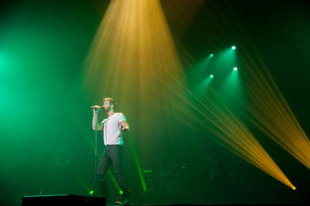 Pablo Alboran Live Tour Terral 2015 Lisbon Portugalのeditorial素材