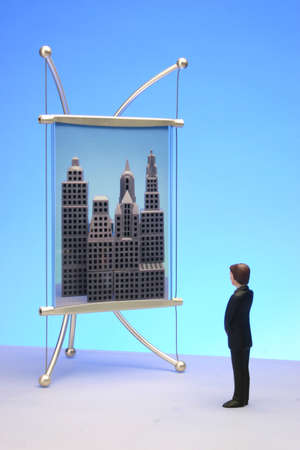 business man toy. concept of construction businessの写真素材