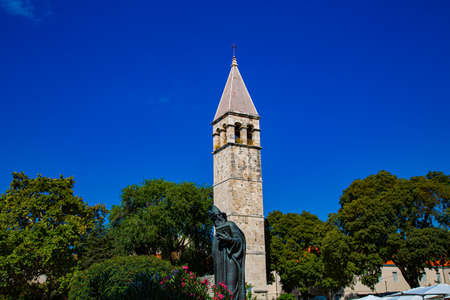 Streets, old town and monuments of the city of Split founded by the Romansの写真素材