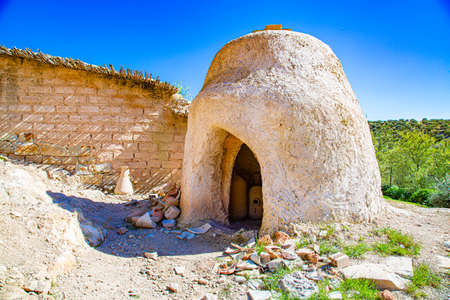 Ãbero archaeological site, on the hill of a mountain near the town of Almadenillasの写真素材