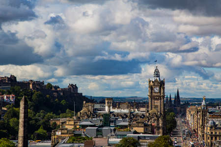 City of Edinburgh, the capital of Scotland, enchanted and inspiring city full of landmarks and landmarksのeditorial素材