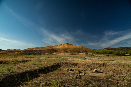 Ruins of Roman theater and archaeological site of the city of Regina Tordulorumの写真素材