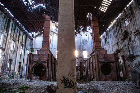 Long-abandoned sugar manufacturing and processing complex.の写真素材