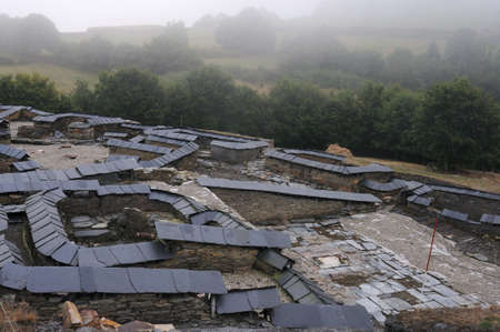 View Castro archaeological site " Chao Samartin " GRANDAS DE SALIME  Asturias SPAINのeditorial素材