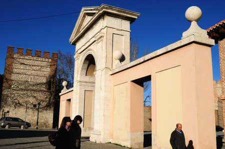 Gate of  Madrid ( 1778  ).Alcala de Henares.SPAINのeditorial素材