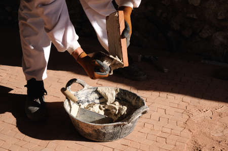 Cryptoporticus restoration of the Roman City of Complutum  ALCALA DE HENARES Madrid  SPAINのeditorial素材