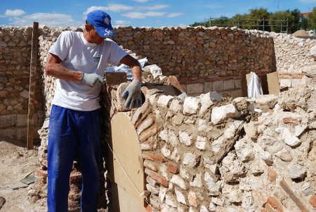 Hypocaust - Thermal Baths restoration of the Roman City of Complutum  ALCALA DE HENARES Madrid  SPAINのeditorial素材