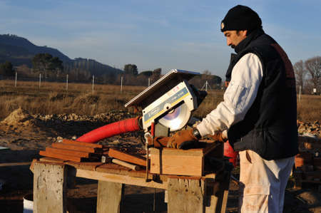 Cryptoporticus restoration of the Roman City of Complutum  ALCALA DE HENARES Madrid  SPAINのeditorial素材