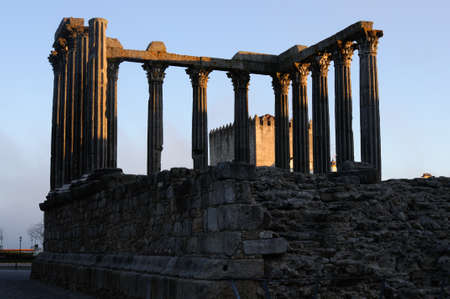 Temple of Diana EVORA .Alentejo.PORTUGALのeditorial素材
