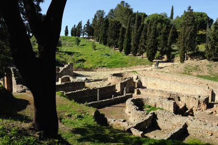  Hypocaustum -Thermal Baths  of the Roman city of  MIROBRIGA  (1st -4 th AD) SANTIAGO DO CACEM  Alentejo Region  PORTUGAL. のeditorial素材