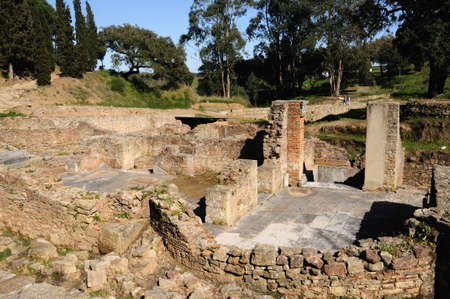  View Thermal Baths  of the Roman city of  MIROBRIGA  (1st -4 th AD) SANTIAGO DO CACEM  Alentejo Region  PORTUGAL. のeditorial素材