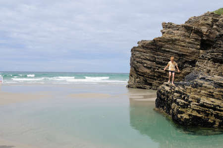   " PRAIA AS CATEDRAIS " -  RIBADEO COUNCIL.  Province of  Lugo.  Galiza . SPAINのeditorial素材