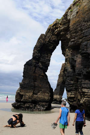   " PRAIA AS CATEDRAIS " -  RIBADEO COUNCIL.  Province of  Lugo.  Galiza . SPAIN のeditorial素材