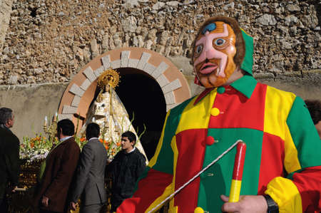 Mazuecos SPAIN - 24 JANUARY,2011 - ;  Feast   LA SOLDADESCA  Commemoration  of the  Battle of...