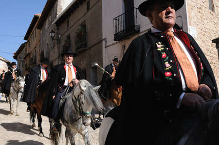  SPAIN. Castilla-La Mancha. Guadalajara. ATIENZA; Feast のeditorial素材