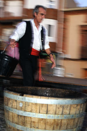 Cenicientos ,SPAIN- 15 October ,2011 " Fiesta de la Vendimia " Harvest wine Festival .CENICIENTOS Community of Madrid .SPAINのeditorial素材