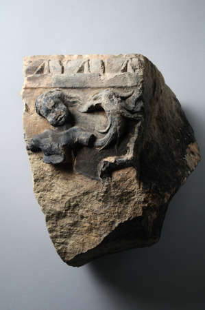  " Grutesco " Ashlar " Covarrubias Staircase "  Renaissance (  Plateresque )     " Fonseca Courtyard-ARCHBISHOPS PALACE  "  belonging to the ANTIQUARIUM - Wall of  ALCALA DE HENARES ( 13 th ). Community of Madrid .SPAIN  のeditorial素材