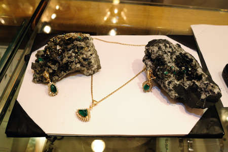    Emerald shop " LA CASONA del Museo  " in  BOGOTA .Department of Cundimarca. COLOMBIAのeditorial素材